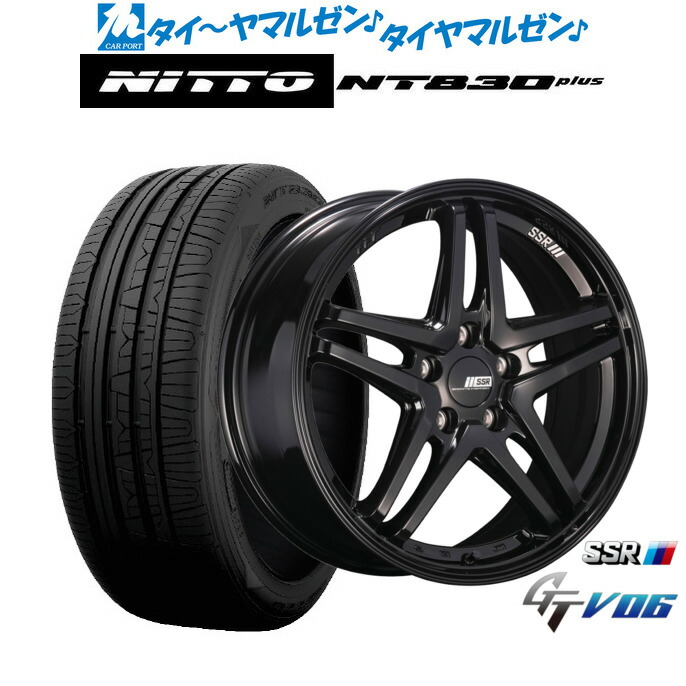 [ﾏﾗｿﾝ期間]P最大42倍&ｸｰﾎﾟﾝ配布 新品 サマータイヤ ホイール4本セット タナベ SSR GT V06 18インチ 8.0J NITTO NT830 plus 225/40R18