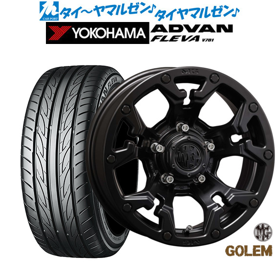 [ﾏﾗｿﾝ期間]P最大42倍&ｸｰﾎﾟﾝ配布 新品 サマータイヤ ホイール4本セット クリムソン MG ゴーレム 17インチ 7.0J ヨコハマ ADVAN アドバン フレバ V701 215/50R17