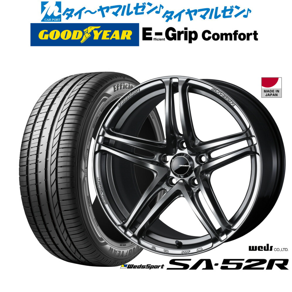 新品 サマータイヤ ホイール4本セット ウェッズ ウェッズスポーツ SA-52R 17インチ 7.0J グッドイヤー エフィシエント グリップ コンフォート 205/40R17 97,680円