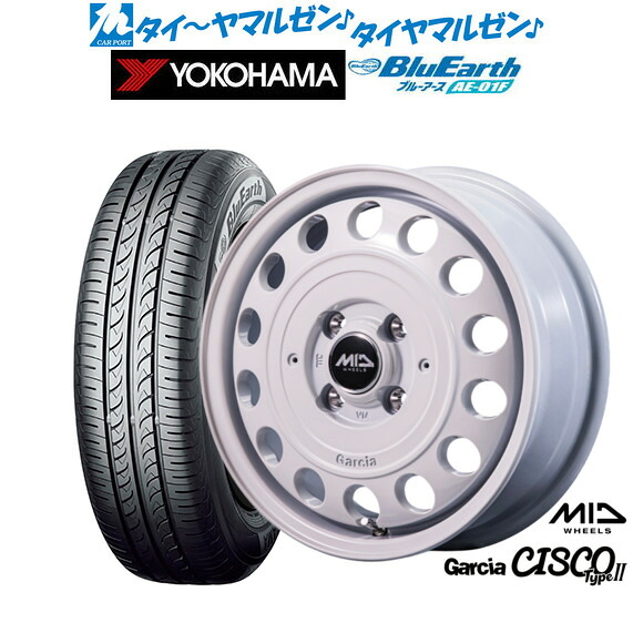 新品 サマータイヤ ホイール4本セット MID ホイールズ ガルシア シスコ Type2 14インチ 4.5J ヨコハマ BluEarth ブルーアース (AE-01F) 165/70R14 64,075円
