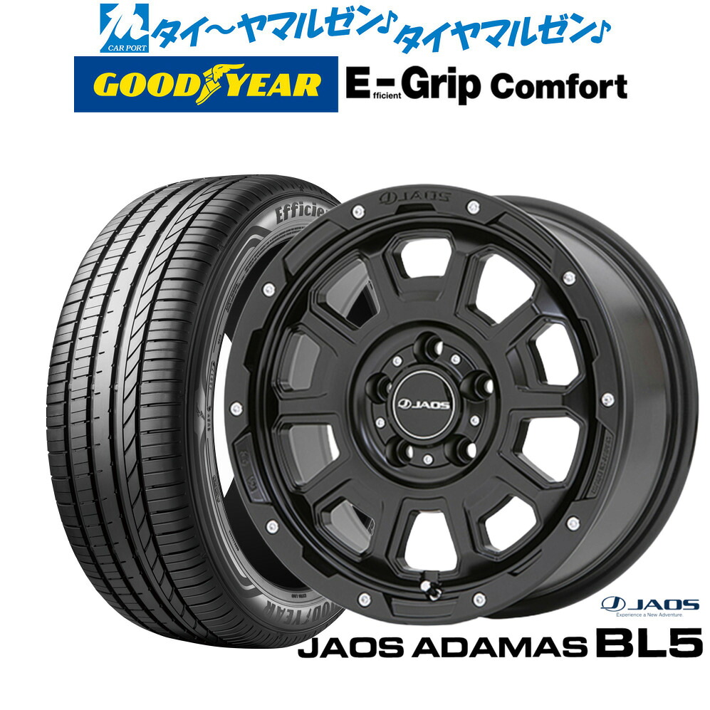 新品 サマータイヤ ホイール4本セットJAOS ジャオス アダマス BL518インチ 7.5Jグッドイヤー エフィシエント グリップ コンフォート245/50R18｜カーポートマルゼン 店