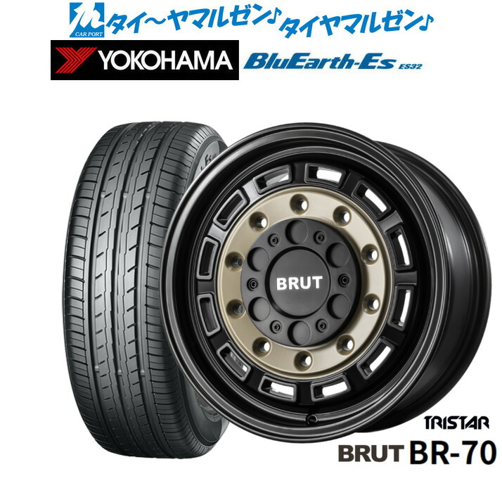 新品 サマータイヤ ホイール4本セットトライスター BRUT BR-7016インチ 6.5Jヨコハマ BluEarth-ES ブルーアースイーエス ES32215/65R16|カーポートマルゼン 店