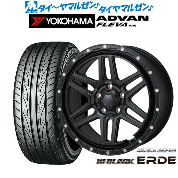 新品 サマータイヤ ホイール4本セット モンツァ ハイブロック エルデ 17インチ 7.5J ヨコハマ ADVAN アドバン フレバ V701 215/50R17
