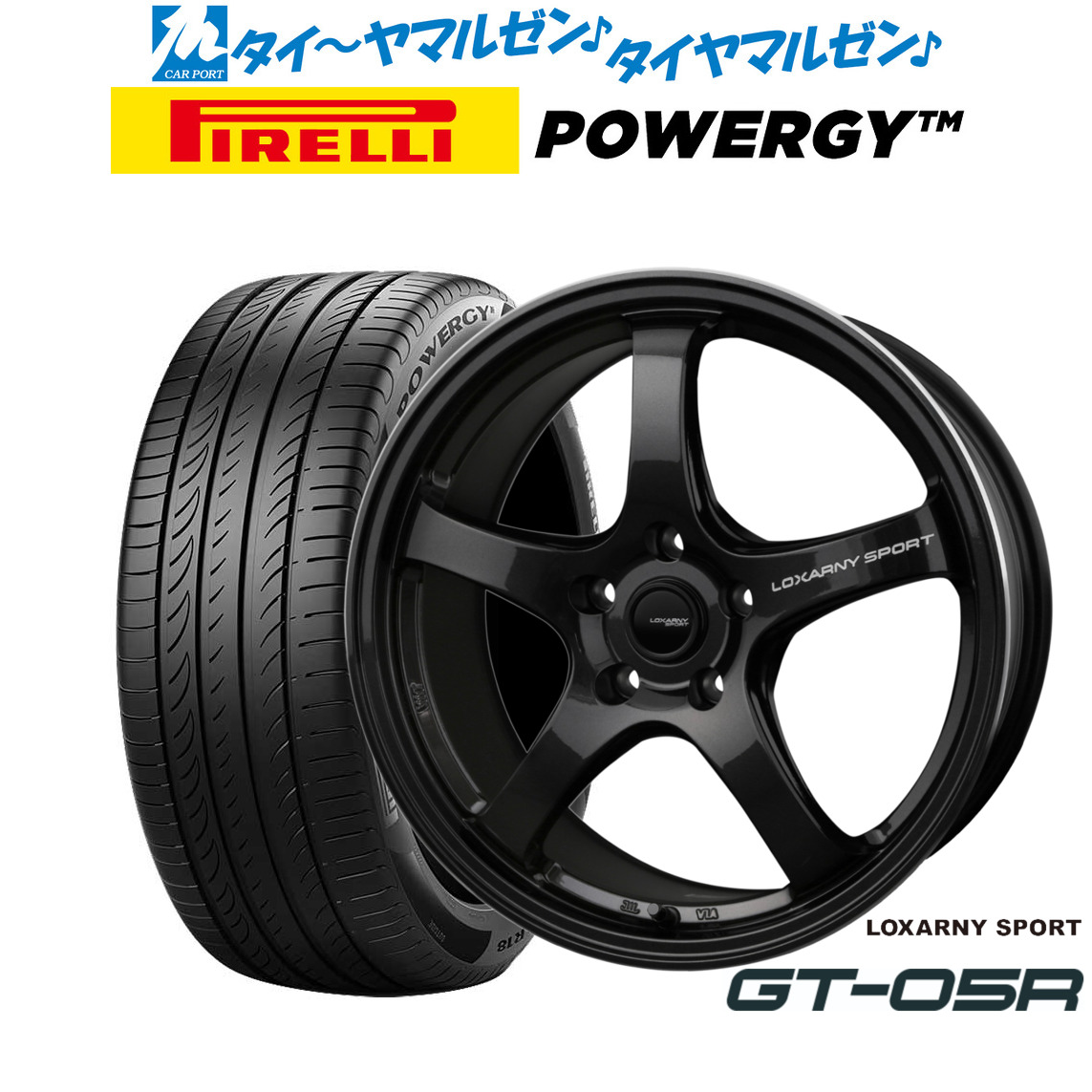 新品 サマータイヤ ホイール4本セットBADX ロクサーニスポーツ GT-05R18インチ 7.5Jピレリ POWERGY (パワジー)235/45R18｜カーポートマルゼン 店 107,635円
