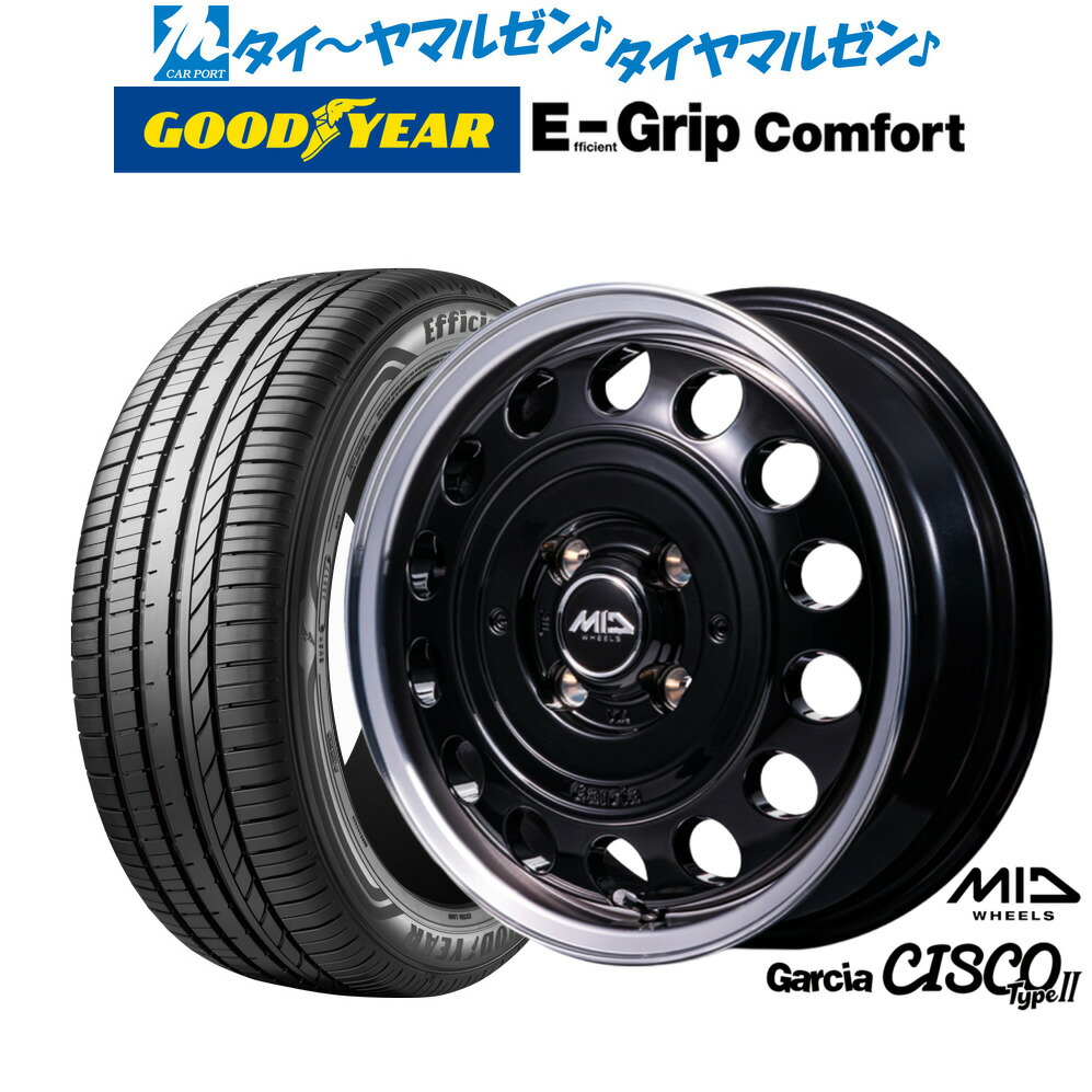 新品 サマータイヤ ホイール4本セット MID ホイールズ ガルシア シスコ Type2 14インチ 4.5J グッドイヤー エフィシエント グリップ コンフォート 155/55R14