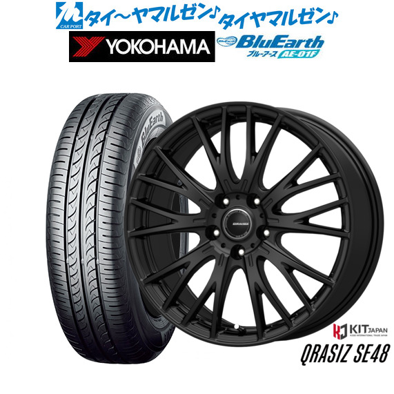 新品 サマータイヤ ホイール4本セット コーセイ クレイシズ SE48 16インチ 6.5J ヨコハマ BluEarth ブルーアース (AE-01F) 195/55R16