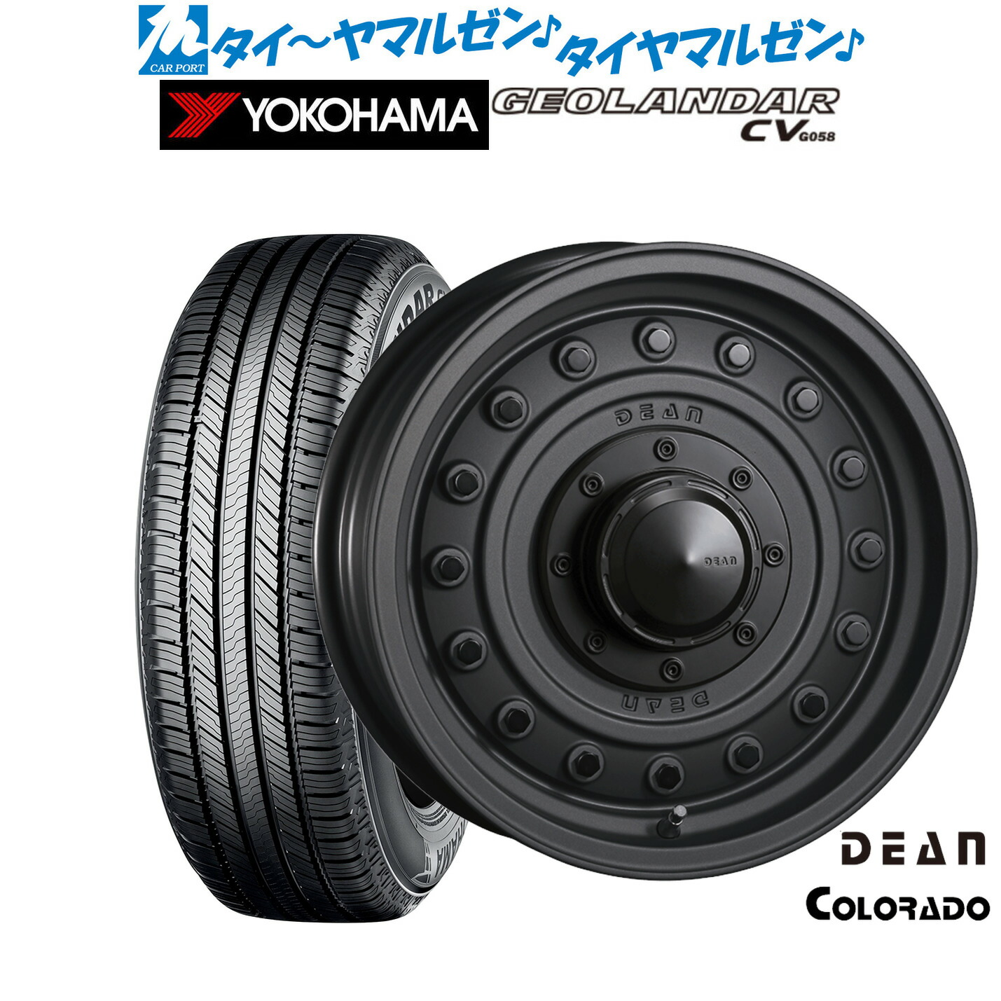 新品 サマータイヤ ホイール4本セット クリムソン ディーン コロラド 15インチ 6.0J ヨコハマ GEOLANDAR ジオランダー CV (G058) 225/70R15