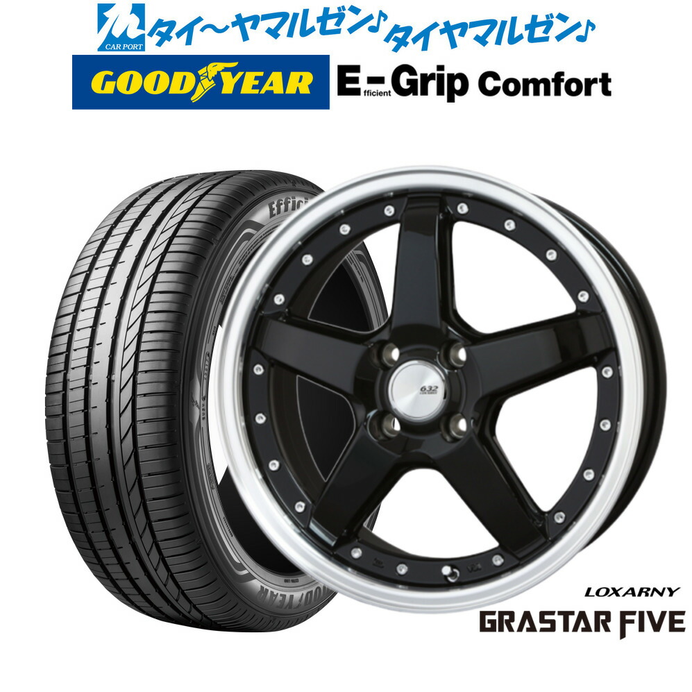 新品 サマータイヤ ホイール4本セットBADX ロクサーニ グラスターファイブ16インチ 5.5Jグッドイヤー エフィシエント グリップ コンフォート165/50R16|カーポートマルゼン 店