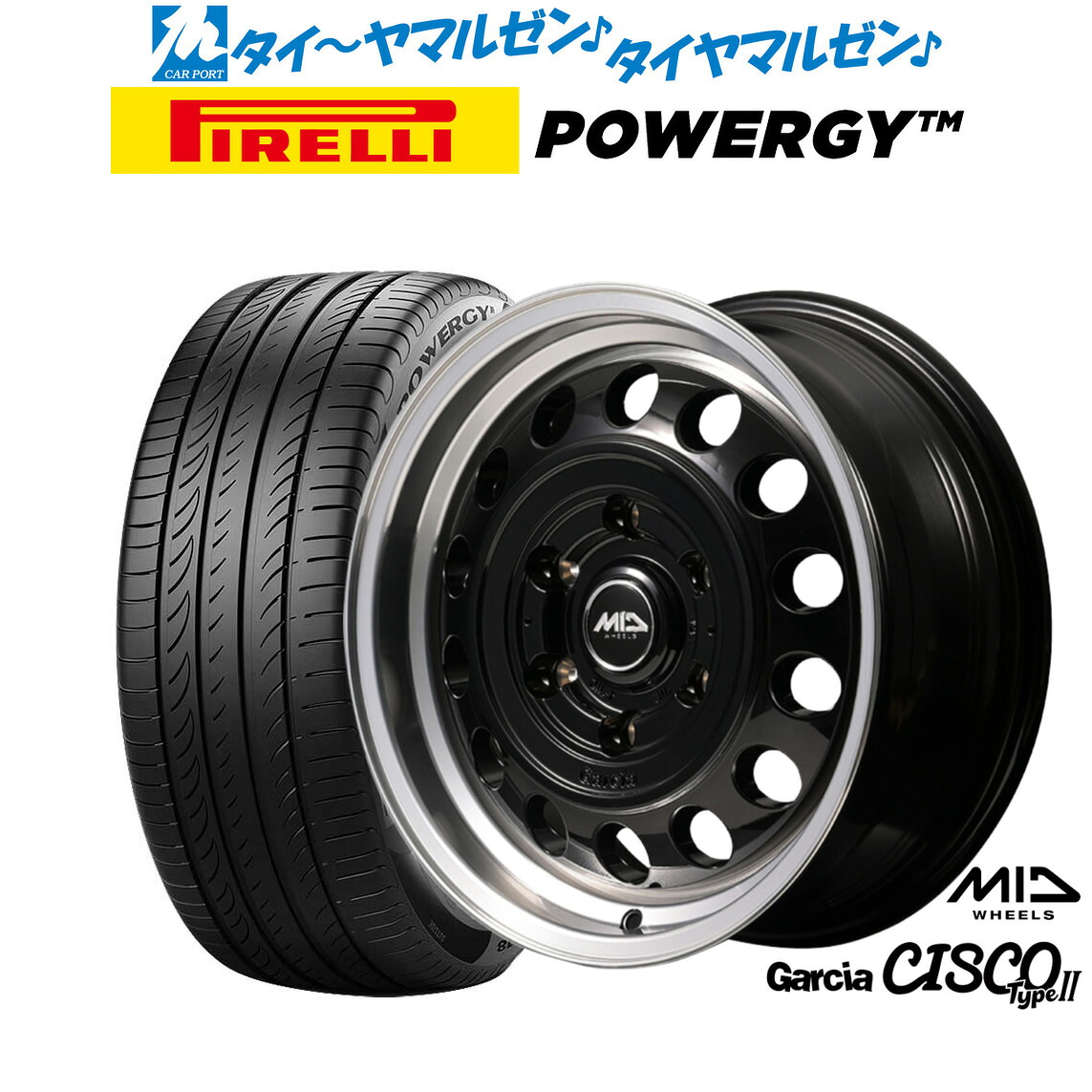 新品 サマータイヤ ホイール4本セットMID ホイールズ ガルシア シスコ Type216インチ 6.5Jピレリ POWERGY (パワジー)215/65R16|カーポートマルゼン 店