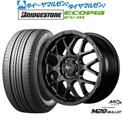 新品 サマータイヤ ホイール4本セット MID ナイトロパワー M28 バレット KC 16インチ 6.0J ブリヂストン ECOPIA エコピア EV-01 205/55R16