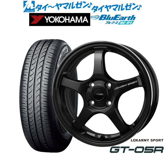 新品 サマータイヤ ホイール4本セットBADX ロクサーニスポーツ GT-05R15インチ 5.5Jヨコハマ BluEarth ブルーアース (AE-01)165/60R15｜カーポートマルゼン 店