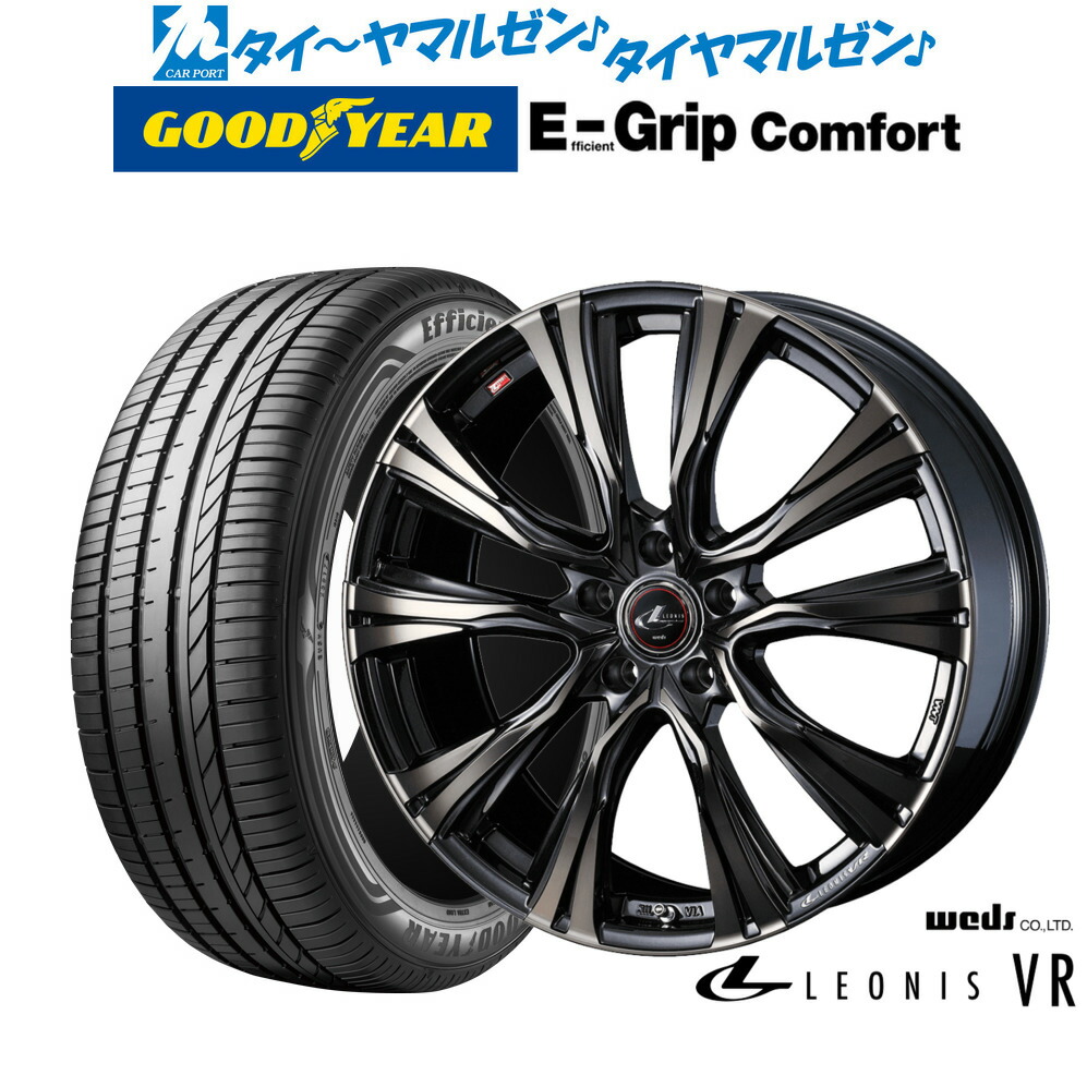[18日]割引クーポン配布 新品 サマータイヤ ホイール4本セット ウェッズ レオニス VR 18インチ 7.0J グッドイヤー エフィシエント グリップ コンフォート 215/40R18