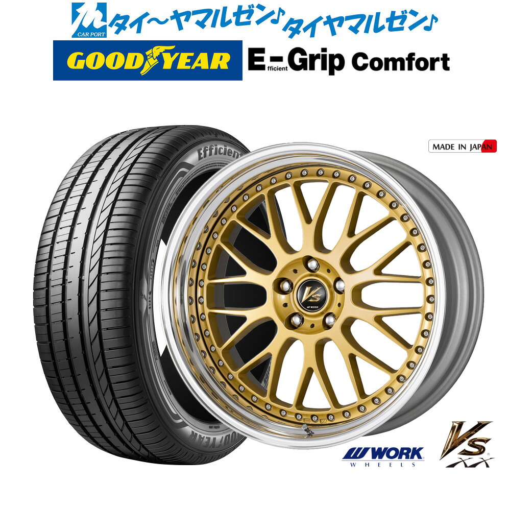 新品 サマータイヤ ホイール4本セットワーク VS XX19インチ 8.0Jグッドイヤー エフィシエント グリップ コンフォート235/40R19|カーポートマルゼン 店