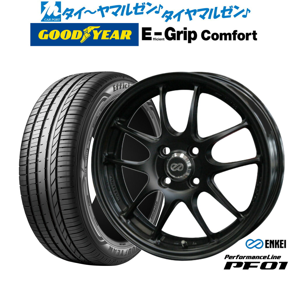 新品 サマータイヤ ホイール4本セット エンケイ PF01 16インチ 5.0J グッドイヤー エフィシエント グリップ コンフォート 165/50R16
