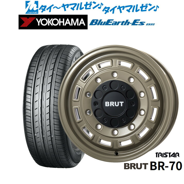 [マラソン期間]割引クーポン配布新品 サマータイヤ ホイール4本セットトライスター BRUT BR-7016インチ 6.5Jヨコハマ BluEarth-ES ブルーアースイーエス ES32215/65R16｜カーポートマルゼン 店 101,657円