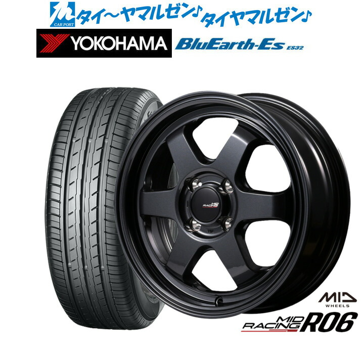 新品 サマータイヤ ホイール4本セットMID レーシング R0615インチ 5.0Jヨコハマ BluEarth-ES ブルーアースイーエス ES32165/60R15|カーポートマルゼン 店