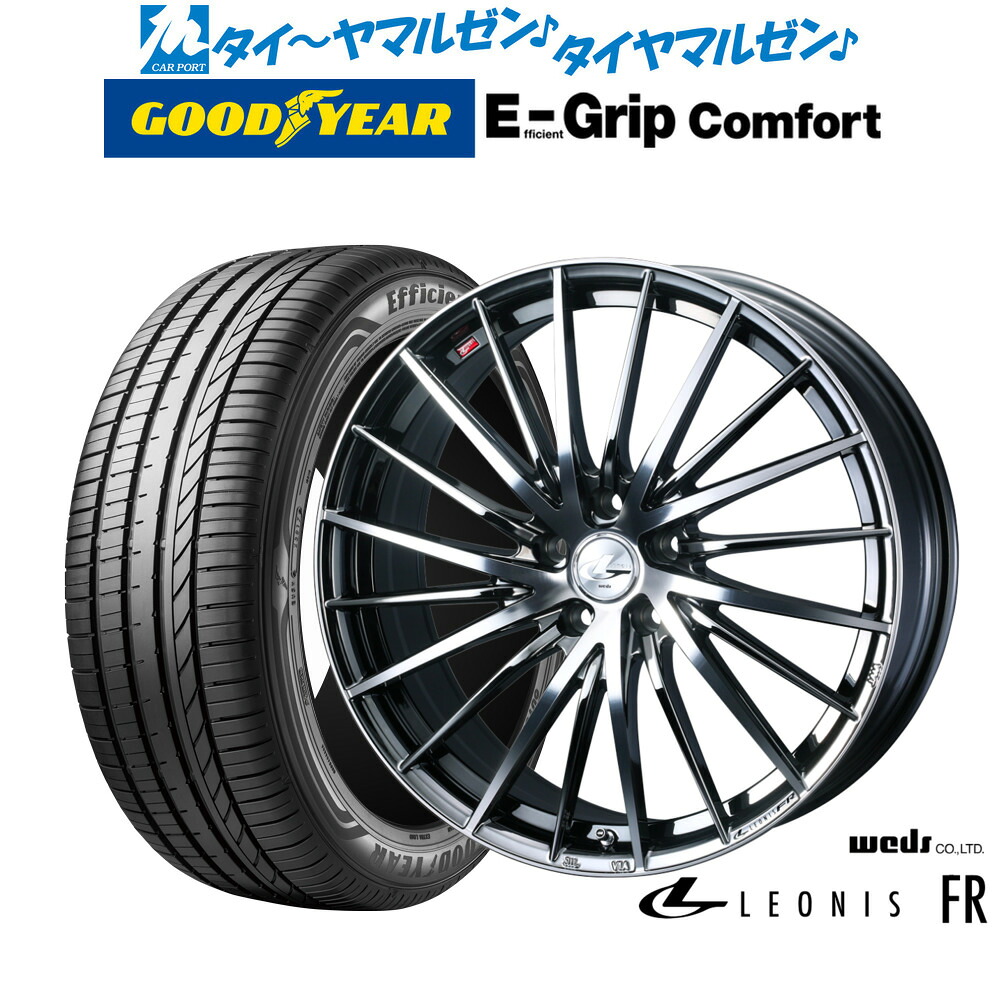 新品 サマータイヤ ホイール4本セット ウェッズ レオニス FR 19インチ 8.0J グッドイヤー エフィシエント グリップ コンフォート 215/35R19