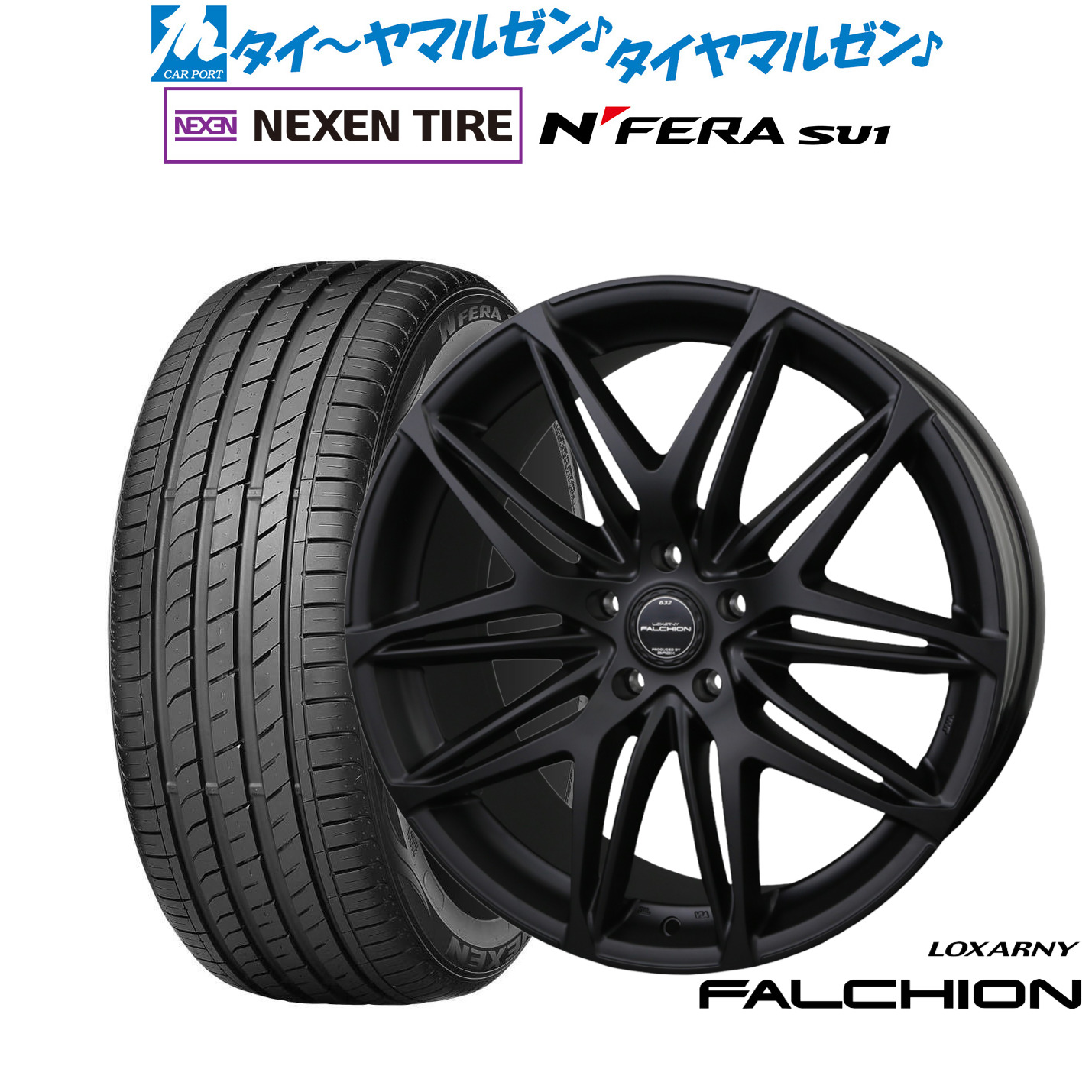 新品 サマータイヤ ホイール4本セット BADX ロクサーニ ファルシオン Black Edition 18インチ 7.5J NEXEN ネクセン N FERA SU1 215/40R18