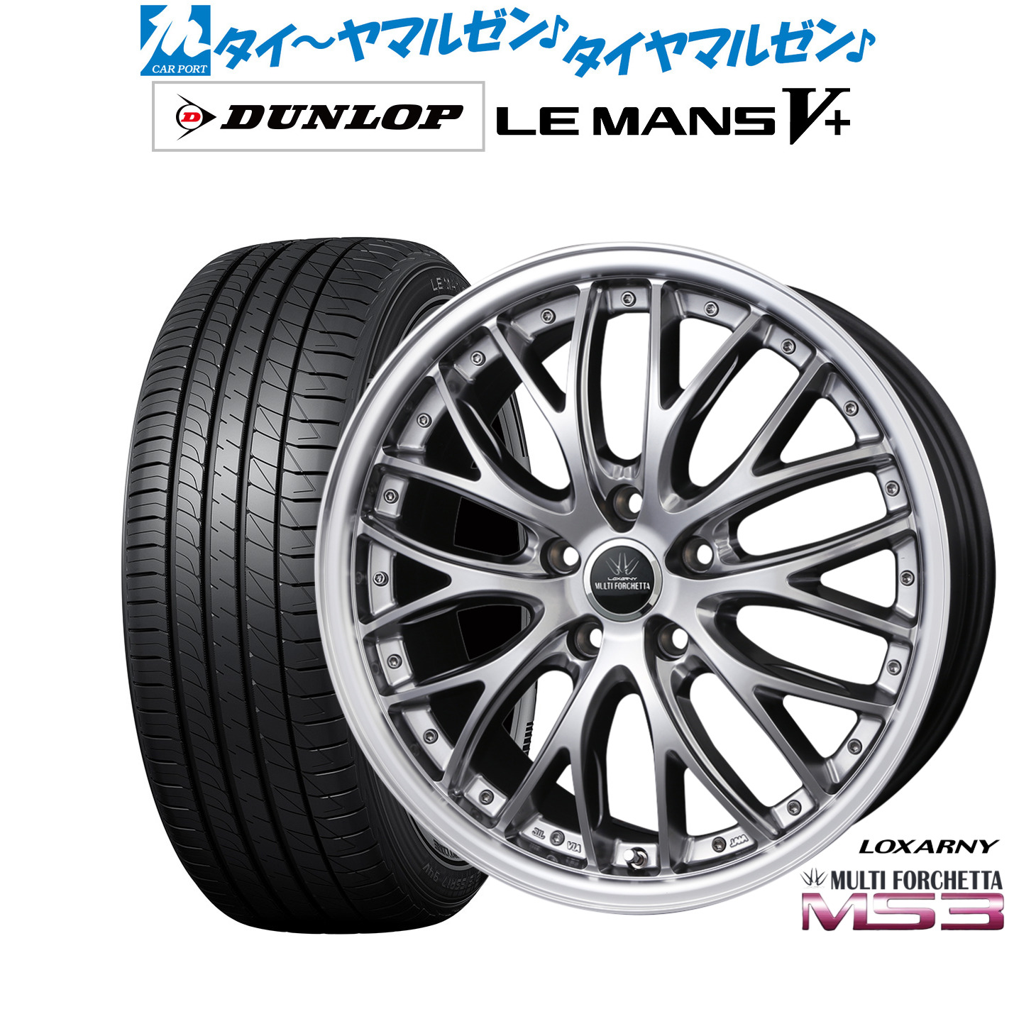新品 サマータイヤ ホイール4本セットBADX ロクサーニ マルチフォルケッタ MS320インチ 9.0Jダンロップ LEMANS ルマン V+ (ファイブプラス)245/35R20|カーポートマルゼン 店