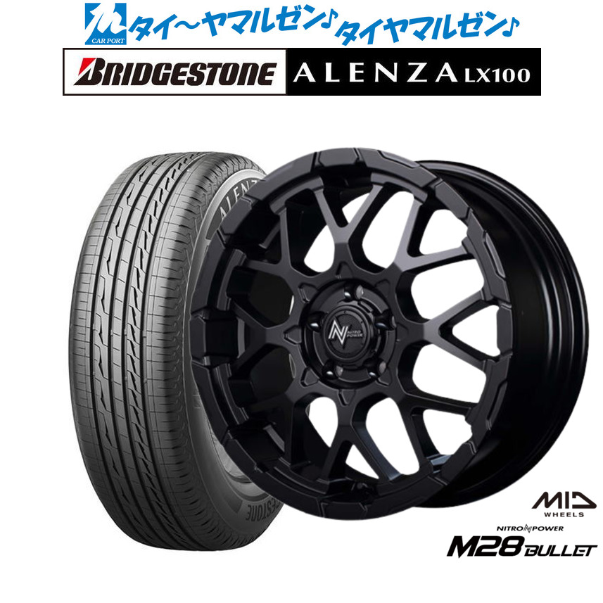 新品 サマータイヤ ホイール4本セットMID ナイトロパワー M28 バレット S18インチ 7.0Jブリヂストン ALENZA アレンザ LX100215/50R18｜カーポートマルゼン 店 136,100円