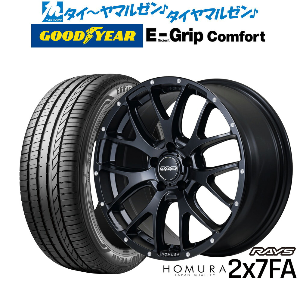 新品 サマータイヤ ホイール4本セットレイズ HOMURA ホムラ 2×7 FA18インチ 7.5Jグッドイヤー エフィシエント グリップ コンフォート215/40R18|カーポートマルゼン 店