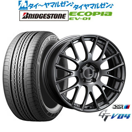 [マラソン期間]割引クーポン配布 新品 サマータイヤ ホイール4本セット タナベ SSR GT V04 17インチ 7.0J ブリヂストン ECOPIA エコピア EV-01 215/50R17