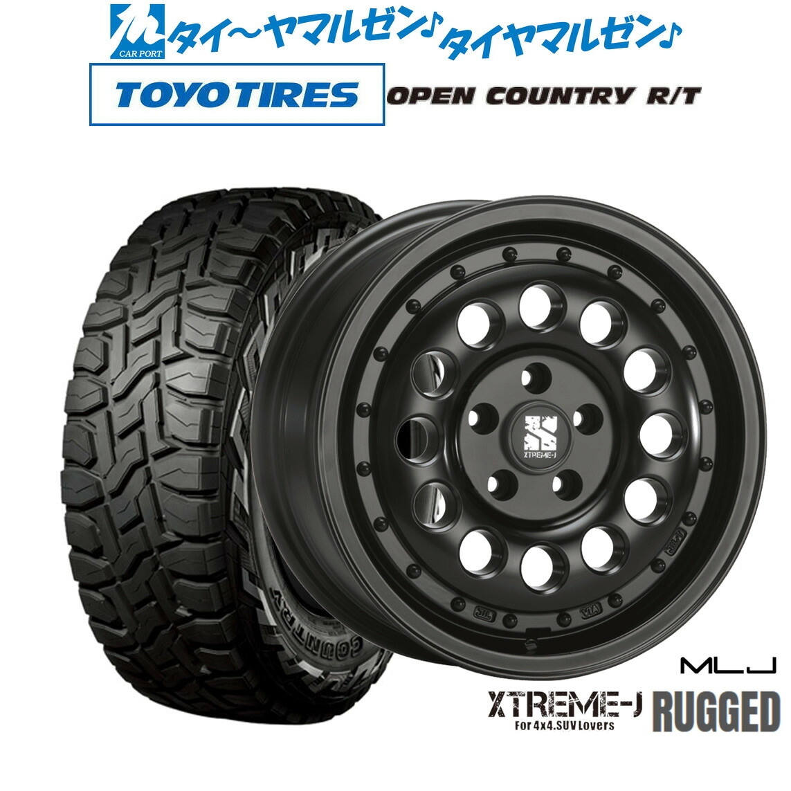 新品 オフロードタイヤ ホイール4本セット MLJ エクストリーム ラギッド 16インチ 6.5J トーヨータイヤ OPEN COUNTRY オープンカントリー RT 215/70R16