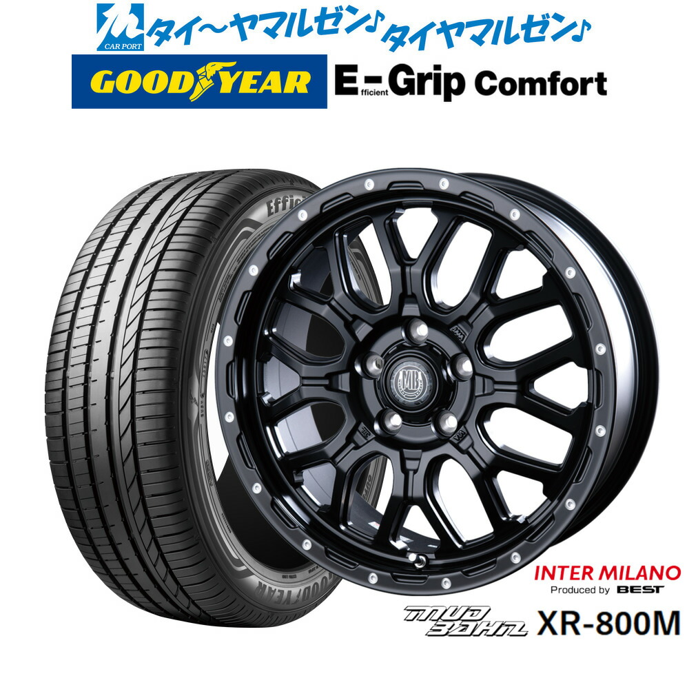 新品 サマータイヤ ホイール4本セットインターミラノ マッドバーン XR-800M17インチ 7.0Jグッドイヤー エフィシエント グリップ コンフォート195/60R17｜カーポートマルゼン 店
