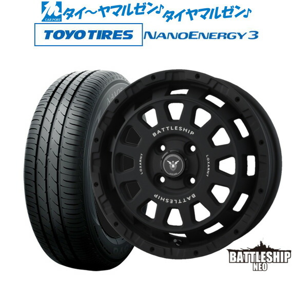 [ﾏﾗｿﾝ期間]P最大42倍&ｸｰﾎﾟﾝ配布 新品 サマータイヤ ホイール4本セット BADX ロクサーニ バトルシップ NEO(ネオ)(4-100) 14インチ 4.5J トーヨータイヤ NANOENERGY ナノエナジー 3 155/55R14