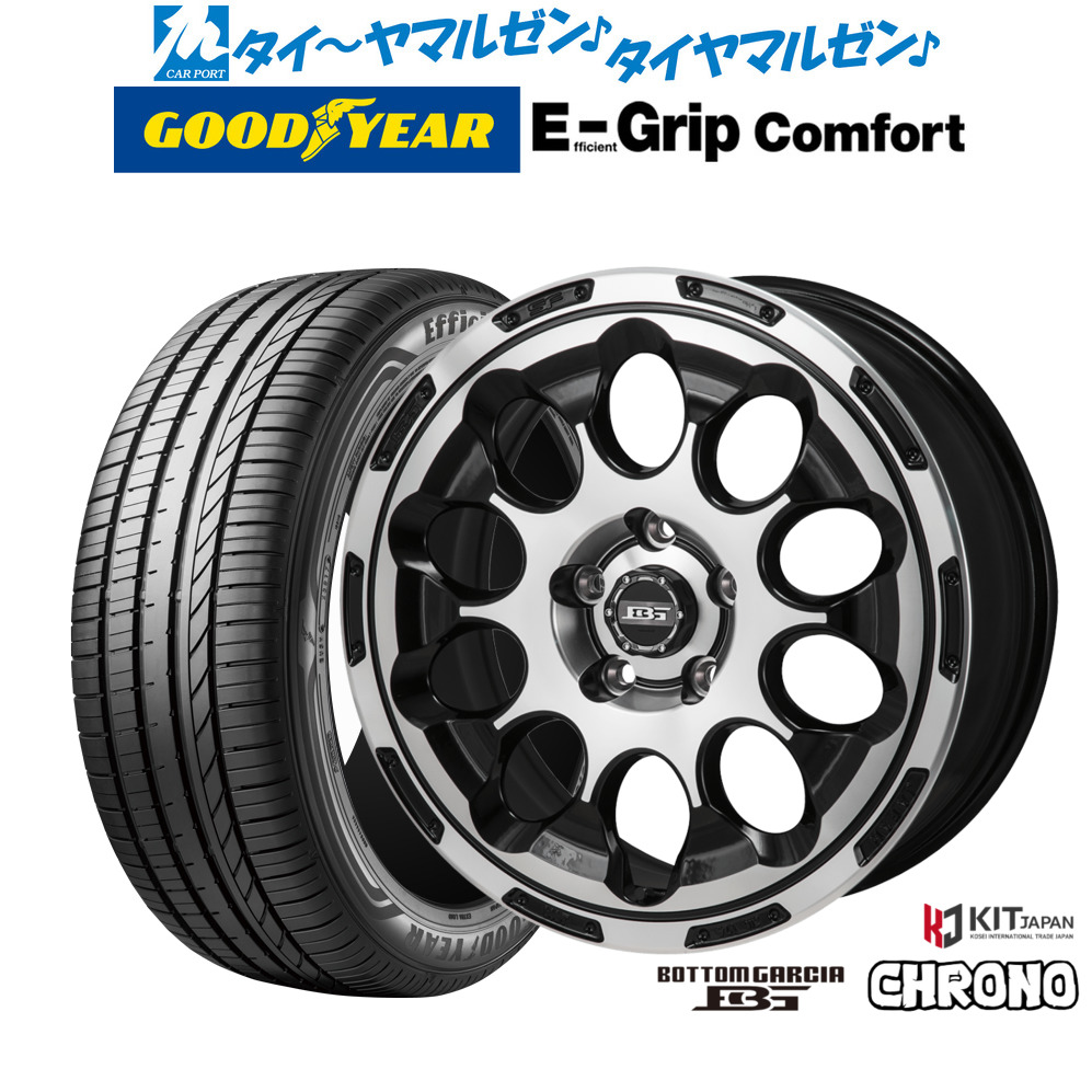 新品 サマータイヤ ホイール4本セットコーセイ ボトムガルシア クロノ17インチ 7.0Jグッドイヤー エフィシエント グリップ コンフォート195/60R17｜カーポートマルゼン 店