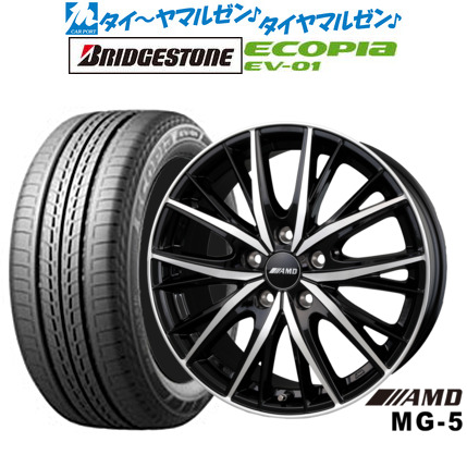 [マラソン期間]割引クーポン配布 新品 サマータイヤ ホイール4本セット BADX AMD MG-5 17インチ 7.0J ブリヂストン ECOPIA エコピア EV-01 215/50R17
