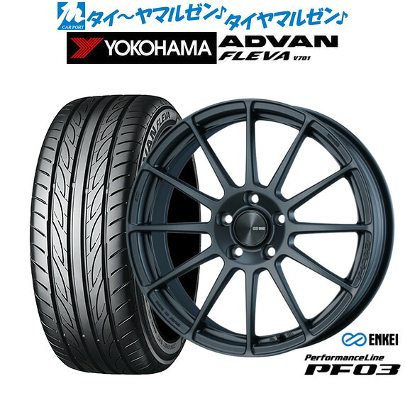 新品 サマータイヤ ホイール4本セットエンケイ PF03 17インチ 7.0Jヨコハマ ADVAN アドバン フレバ V701215/40R17|カーポートマルゼン 店