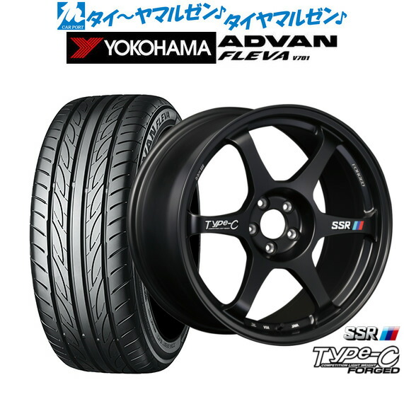 [ﾏﾗｿﾝ期間]P最大42倍&ｸｰﾎﾟﾝ配布 新品 サマータイヤ ホイール4本セット タナベ SSR Type-C FORGED 18インチ 7.5J ヨコハマ ADVAN アドバン フレバ V701 235/50R18