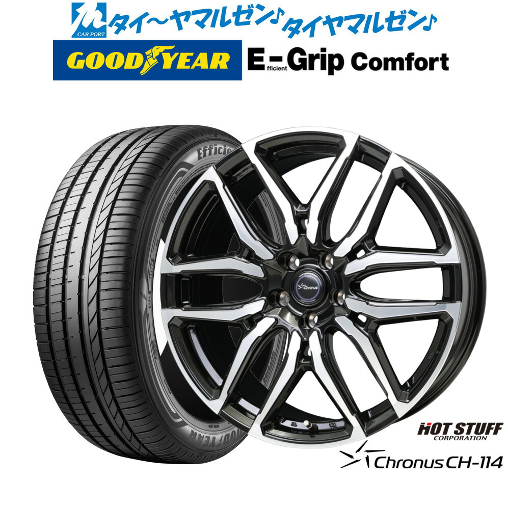新品 サマータイヤ ホイール4本セット ホットスタッフ クロノス CH-114 19インチ 8.0J グッドイヤー エフィシエント グリップ コンフォート 225/35R19