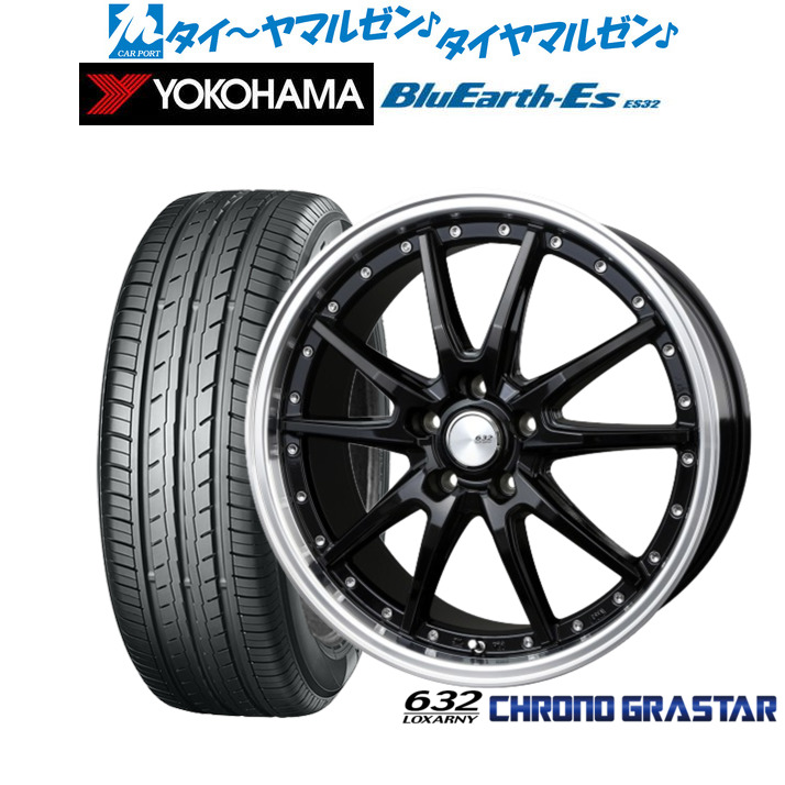 新品 サマータイヤ ホイール4本セット BADX ロクサーニ クロノグラスター 19インチ 8.0J ヨコハマ BluEarth-ES ブルーアースイーエス ES32 245/40R19