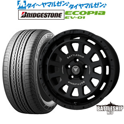 [18日]割引クーポン配布 新品 サマータイヤ ホイール4本セット BADX ロクサーニ バトルシップ NEO(ネオ) 17インチ 7.5J ブリヂストン ECOPIA エコピア EV-01 215/50R17
