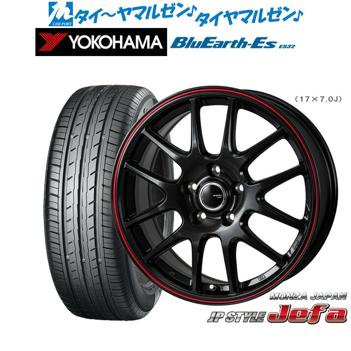 [ﾏﾗｿﾝ期間]P最大42倍&ｸｰﾎﾟﾝ配布 新品 サマータイヤ ホイール4本セット モンツァ JP STYLE JEFA(ジェファ) 16インチ 6.5J ヨコハマ BluEarth-ES ブルーアースイーエス ES32 215/60R16