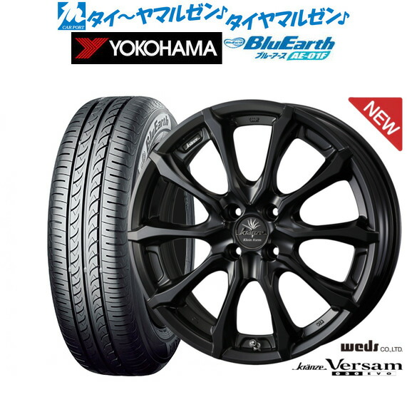新品 サマータイヤ ホイール4本セット ウェッズ クレンツェ ヴェルサム 030EVO 16インチ 6.5J ヨコハマ BluEarth ブルーアース (AE-01F) 185/55R16