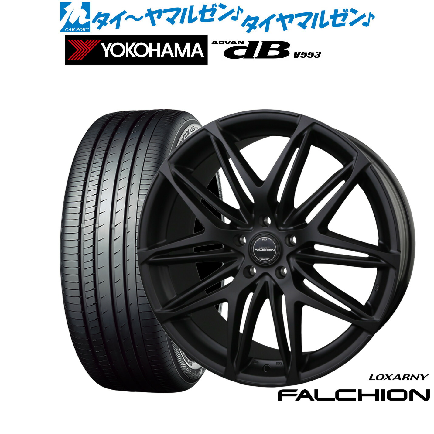 [ﾏﾗｿﾝ期間]P最大42倍&ｸｰﾎﾟﾝ配布 新品 サマータイヤ ホイール4本セット BADX ロクサーニ ファルシオン Black Edition 19インチ 7.5J ヨコハマ ADVAN アドバン dB(V553) 245/40R19