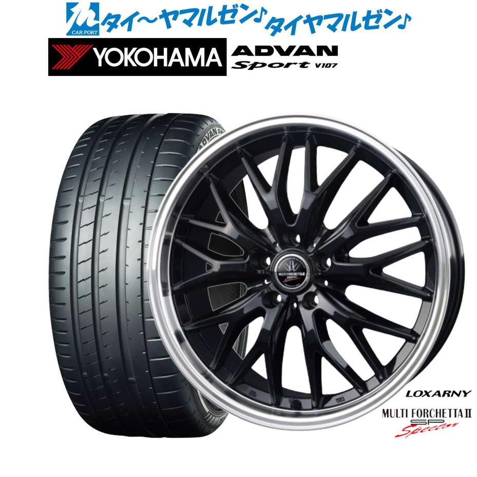 新品 サマータイヤ ホイール4本セット BADX ロクサーニ マルチフォルケッタ２ SP-SPECTOR 18インチ 7.5J ヨコハマ ADVAN アドバン Sport (V107) 245/45R18