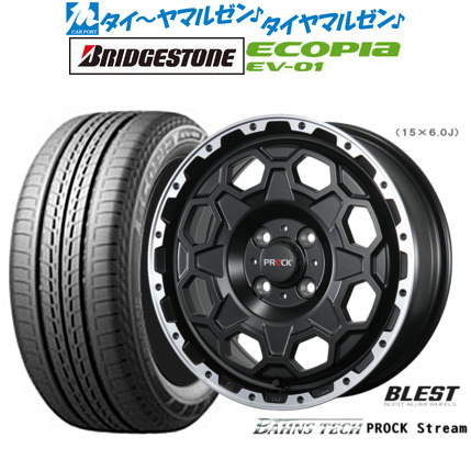 [18日]割引クーポン配布 新品 サマータイヤ ホイール4本セット ニューレイトン バーンズテック プロックストリーム 15インチ 6.0J ブリヂストン ECOPIA エコピア EV-01 175/55R15