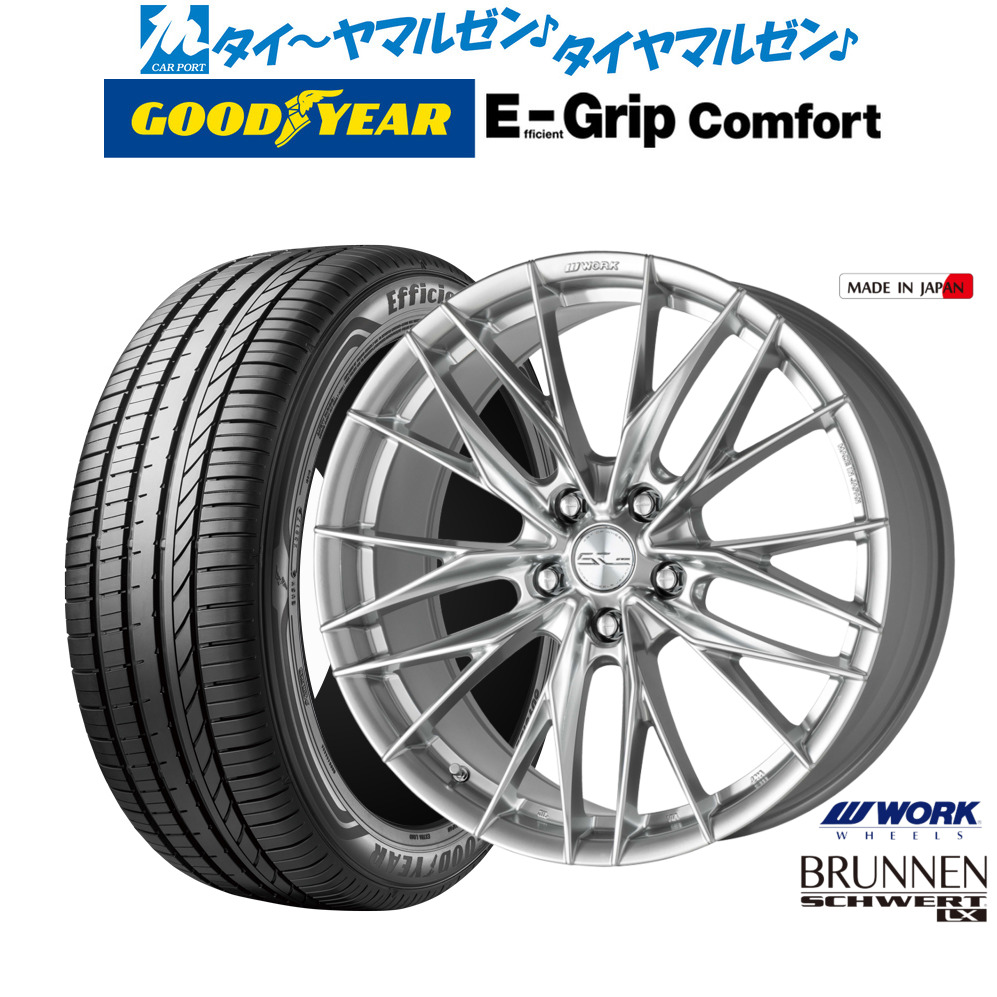 新品 サマータイヤ ホイール4本セット ワーク シュヴァート ブルネン LX 19インチ 8.0J グッドイヤー エフィシエント グリップ コンフォート 215/35R19