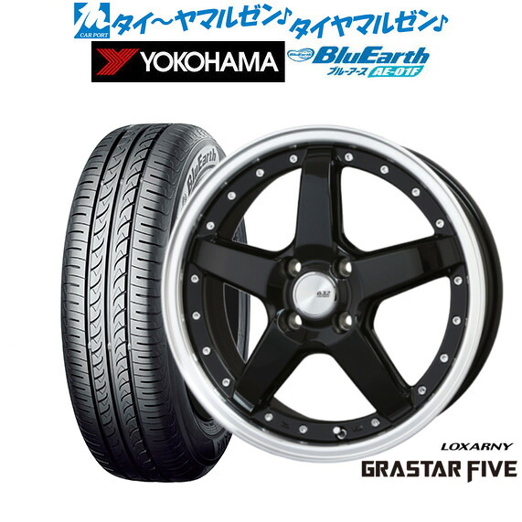 新品 サマータイヤ ホイール4本セットBADX ロクサーニ グラスターファイブ16インチ 6.0Jヨコハマ BluEarth ブルーアース (AE-01F)205/55R16｜カーポートマルゼン 店