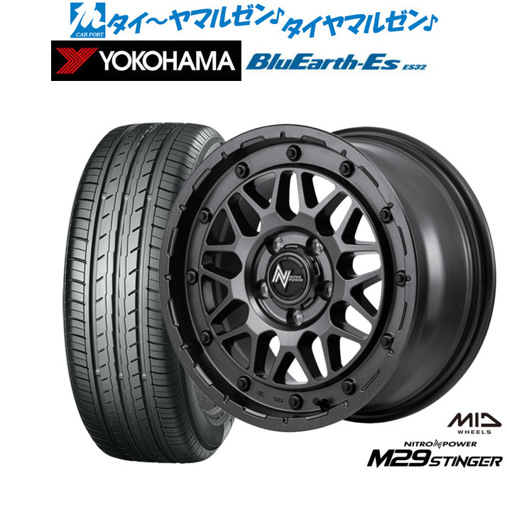新品 サマータイヤ ホイール4本セット MID ナイトロパワー M29 スティンガー 18インチ 7.0J ヨコハマ BluEarth-ES ブルーアースイーエス ES32 225/40R18