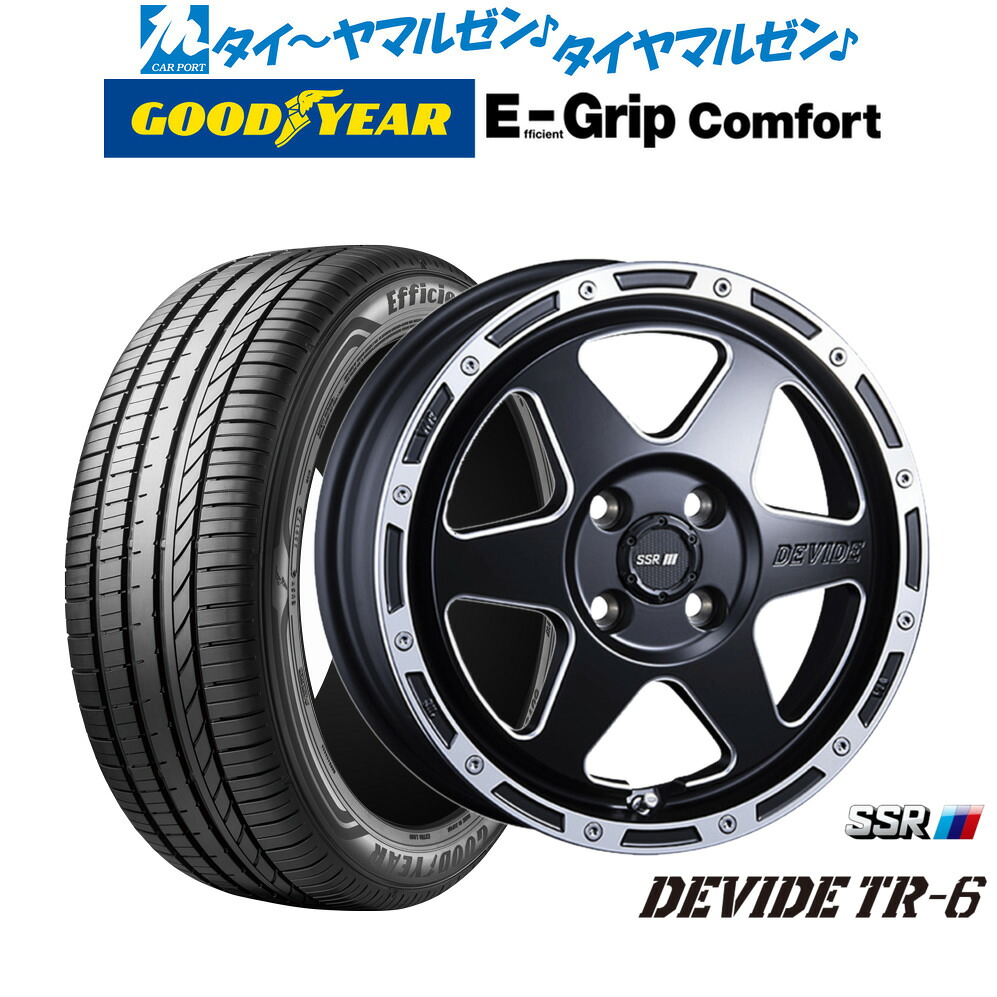 [ﾏﾗｿﾝ期間]P最大42倍&ｸｰﾎﾟﾝ配布 新品 サマータイヤ ホイール4本セット タナベ SSR ディバイド TR-6 15インチ 4.5J グッドイヤー エフィシエント グリップ コンフォート 165/50R15