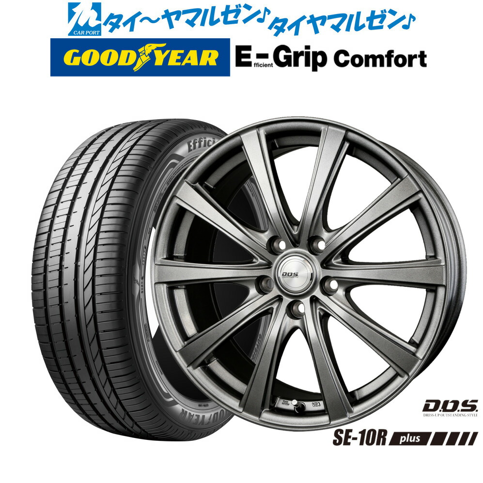 新品 サマータイヤ ホイール4本セット BADX D,O,S(DOS) SE-10R plus 17インチ 7.0J グッドイヤー エフィシエント グリップ コンフォート 205/40R17