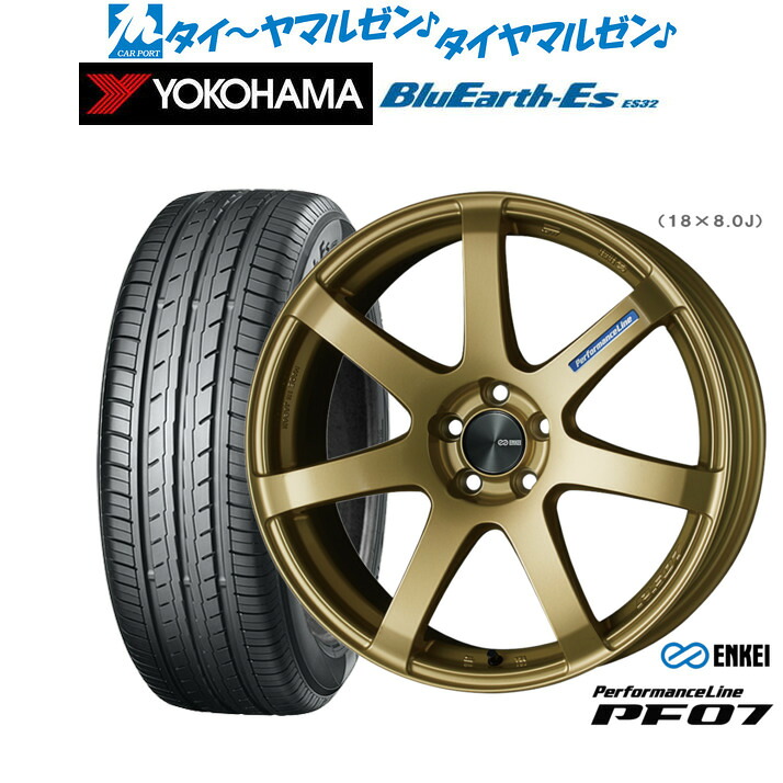新品 サマータイヤ ホイール4本セットエンケイ PF0718インチ 7.5Jヨコハマ BluEarth-ES ブルーアースイーエス ES32235/50R18｜カーポートマルゼン 店