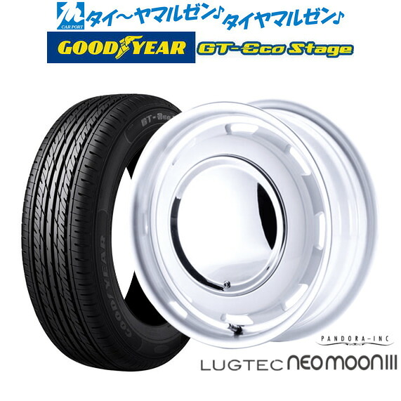 [18日]割引クーポン配布 新品 サマータイヤ ホイール4本セット パンドラ ラグテック ネオムーン3 15インチ 5.0J グッドイヤー GT-エコ ステージ 165/65R15