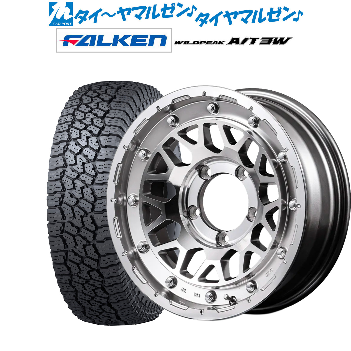 新品 サマータイヤ ホイール4本セットMID ナイトロパワー M29 スティンガー16インチ 6.0Jファルケン ワイルドピーク A/T 3W225/75R16｜カーポートマルゼン 店