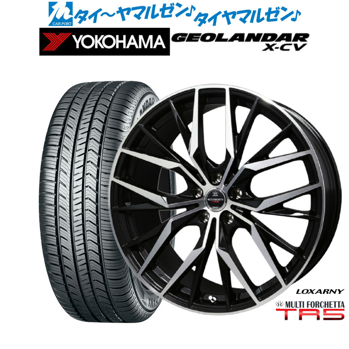 新品 サマータイヤ ホイール4本セット BADX ロクサーニ マルチフォルケッタ TR5 20インチ 8.5J ヨコハマ GEOLANDAR ジオランダー X-CV (G057) 255/55R20